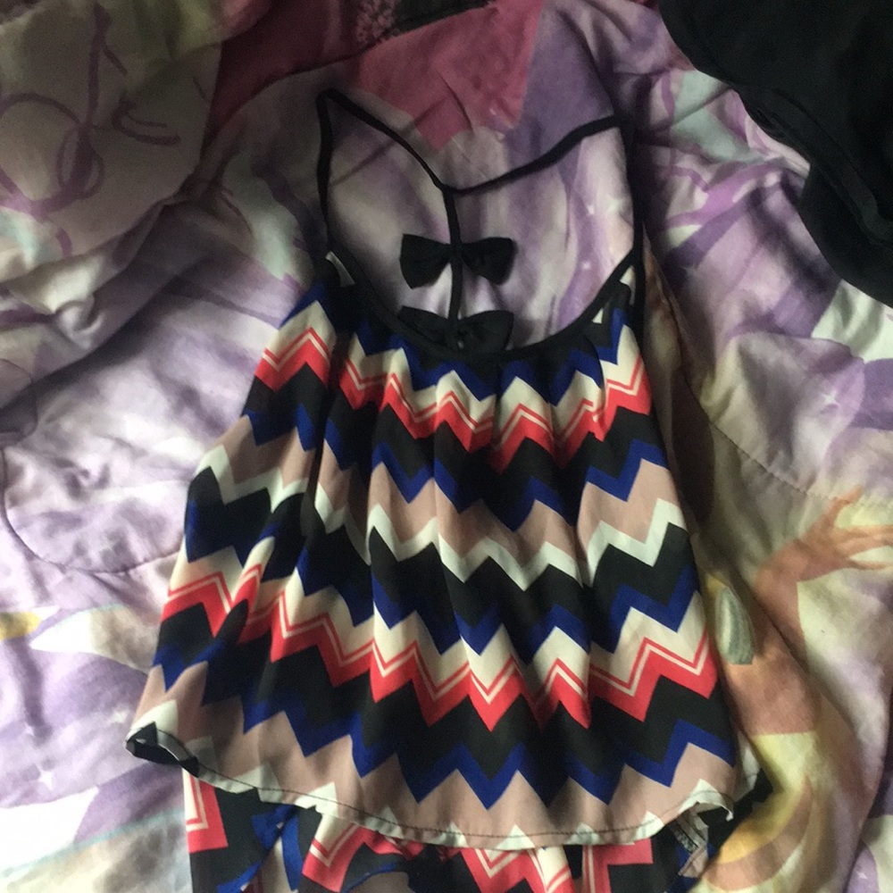 Charlotte Russe zig-zag spaghetti strap top.